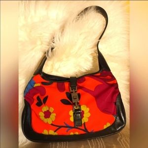 Gucci by Tom Ford Jackie Vintage Flower Print Handbag 1999 Cruise Collection